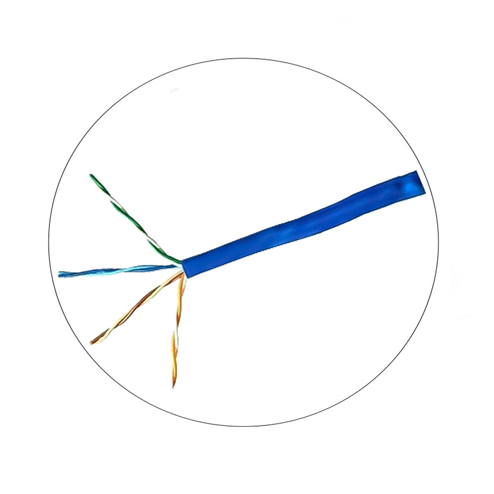 Metro de Cabo de Rede Cat5E Utp 4p 4PX24AWG UTP CMX 100% Cobre WEC Azul
